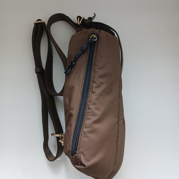 RAG & BONE Revival Sling Bag Puffer Brown & Gold Hardware - Picture 3 of 4